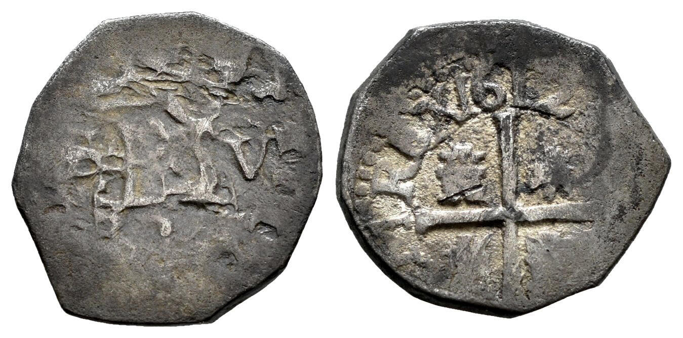 Felipe III (1598-1621). 1/2 real. 1612. Sevilla. V. (Cal-434). (Jarabo-Sanahuja-B553). Ag. 1,65g.