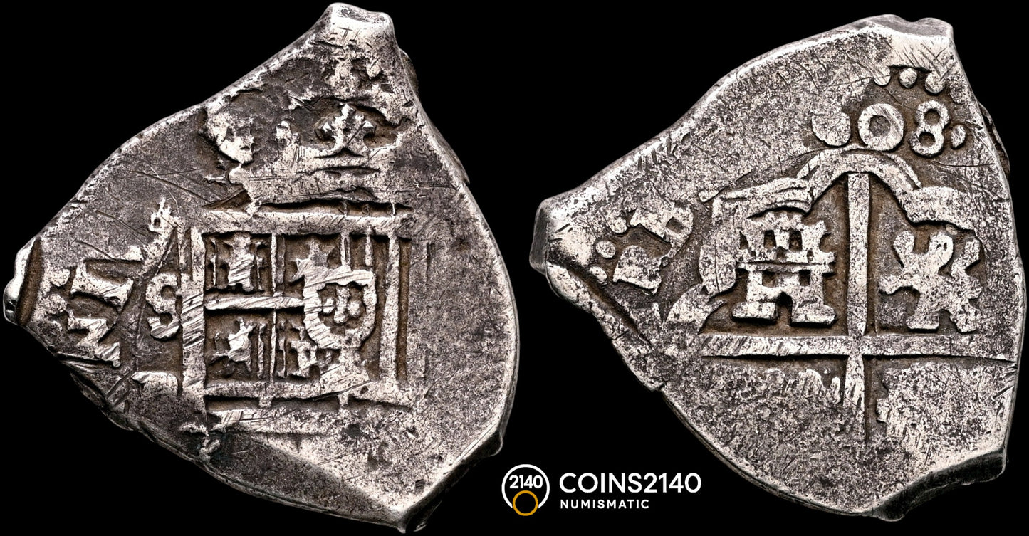 Felipe III (1598-1621). 2 reales. 1608. Sevilla. (AC-667). (Jarabo-Sanahuja-B454). 6,68g.