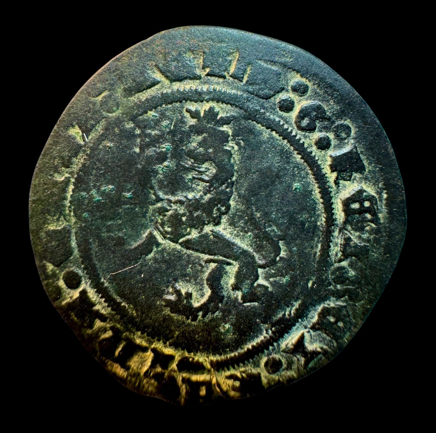 Reyes Católicos (1474-1504). 2 maravedís. Burgos. Armiños. (Cal-66). (Bautista-106) Cu. 3,92g.