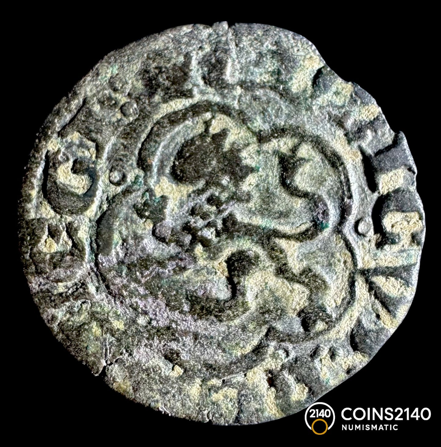 Enrique III (1390-1406). 1/2 Blanca. Sevilla. 1,21g XF.