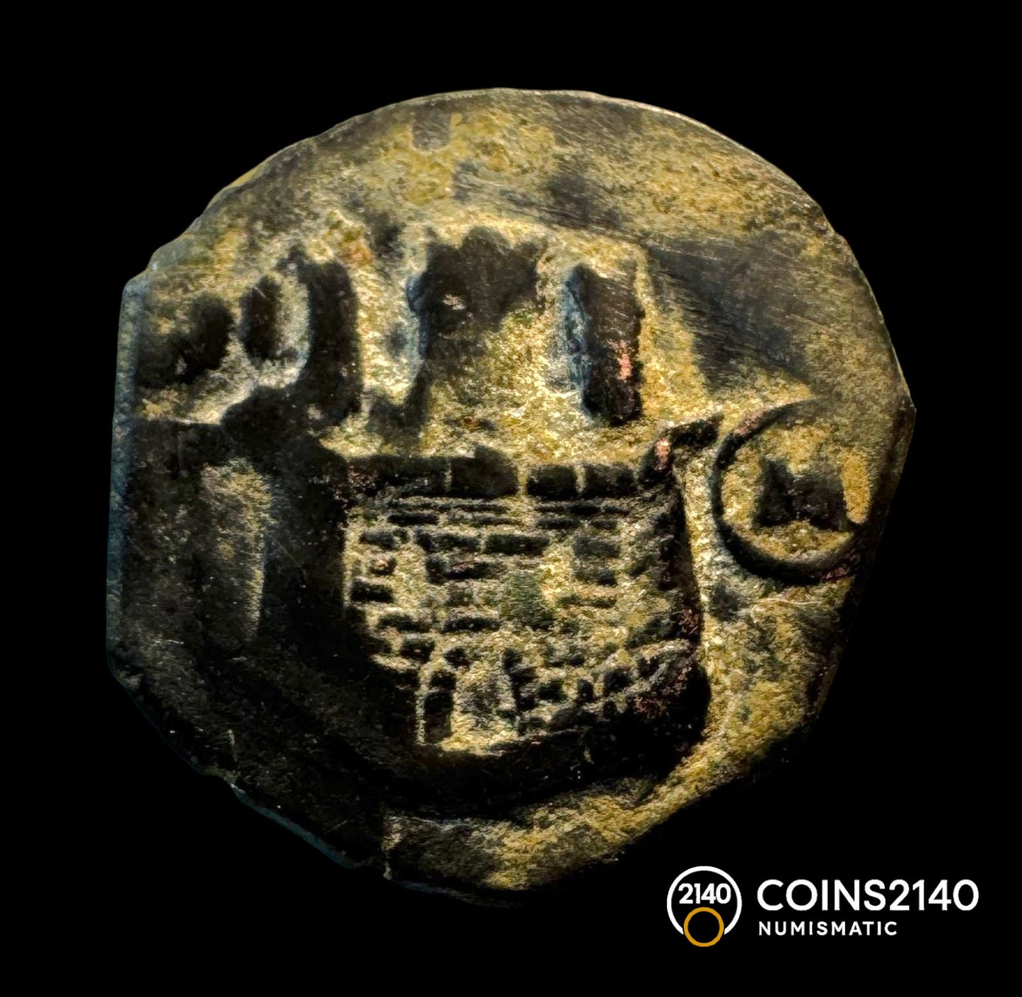 Felipe II (1566-1598). Blanca. S/F. Toledo. Ⓜ. (AC-48). (Jarabo-Sanahuja-A285 Mismo ejemplar / Plate Coin). Ag. 1,13g.