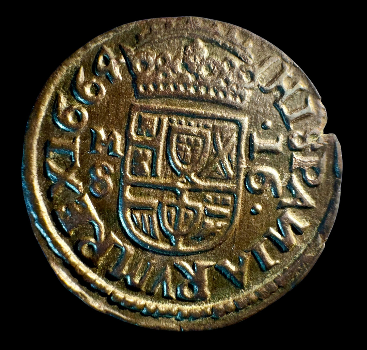 Felipe IV (1621-1665). 16 maravedís. 1664. Madrid. S. (Cal-480). (Jarabo-Sanahuja-M389). Vellón. 4,42g.