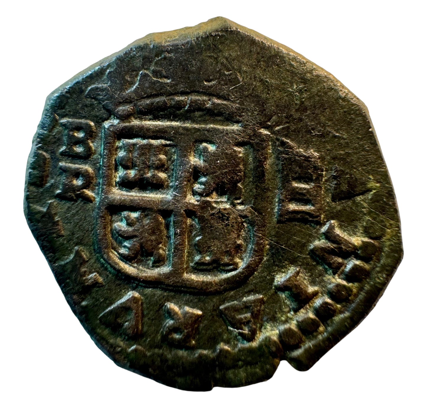 Felipe IV (1621-1665). 8 maravedís. (1661). Burgos. R. (Cal-302). (Jarabo-Sanahuja-M11). Vellón. 2,60g.