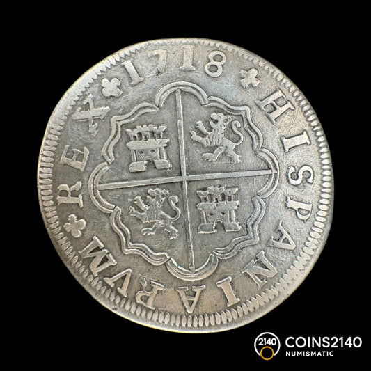 Felipe V (1700-1746). 4 Reales. 1718. Sevilla. (AC-1221.1). Ag. 11,74g.