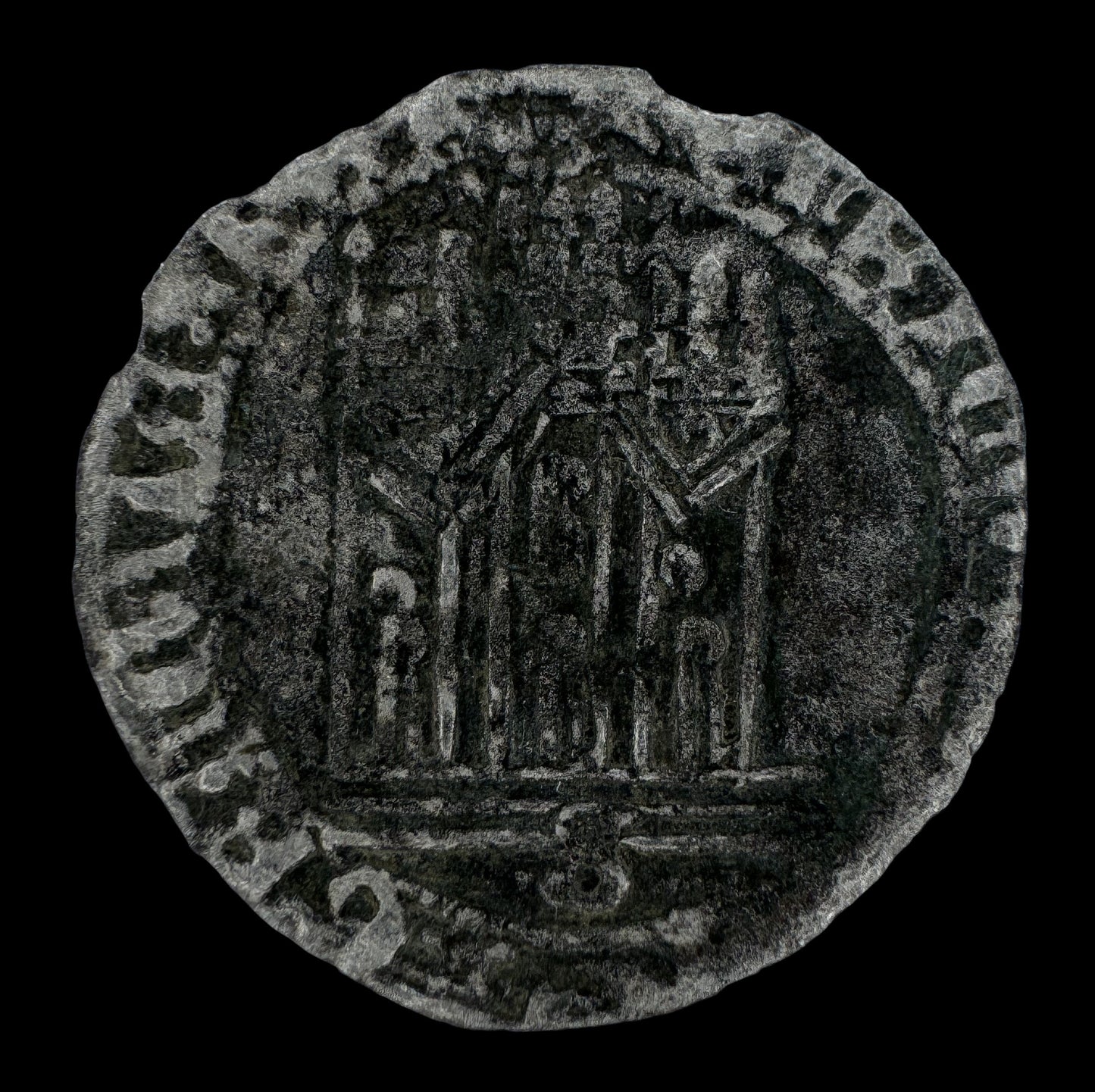 Enrique IV. (1454-1474). 1/2 Cuartillo. Sevilla. 1,42 g. F.