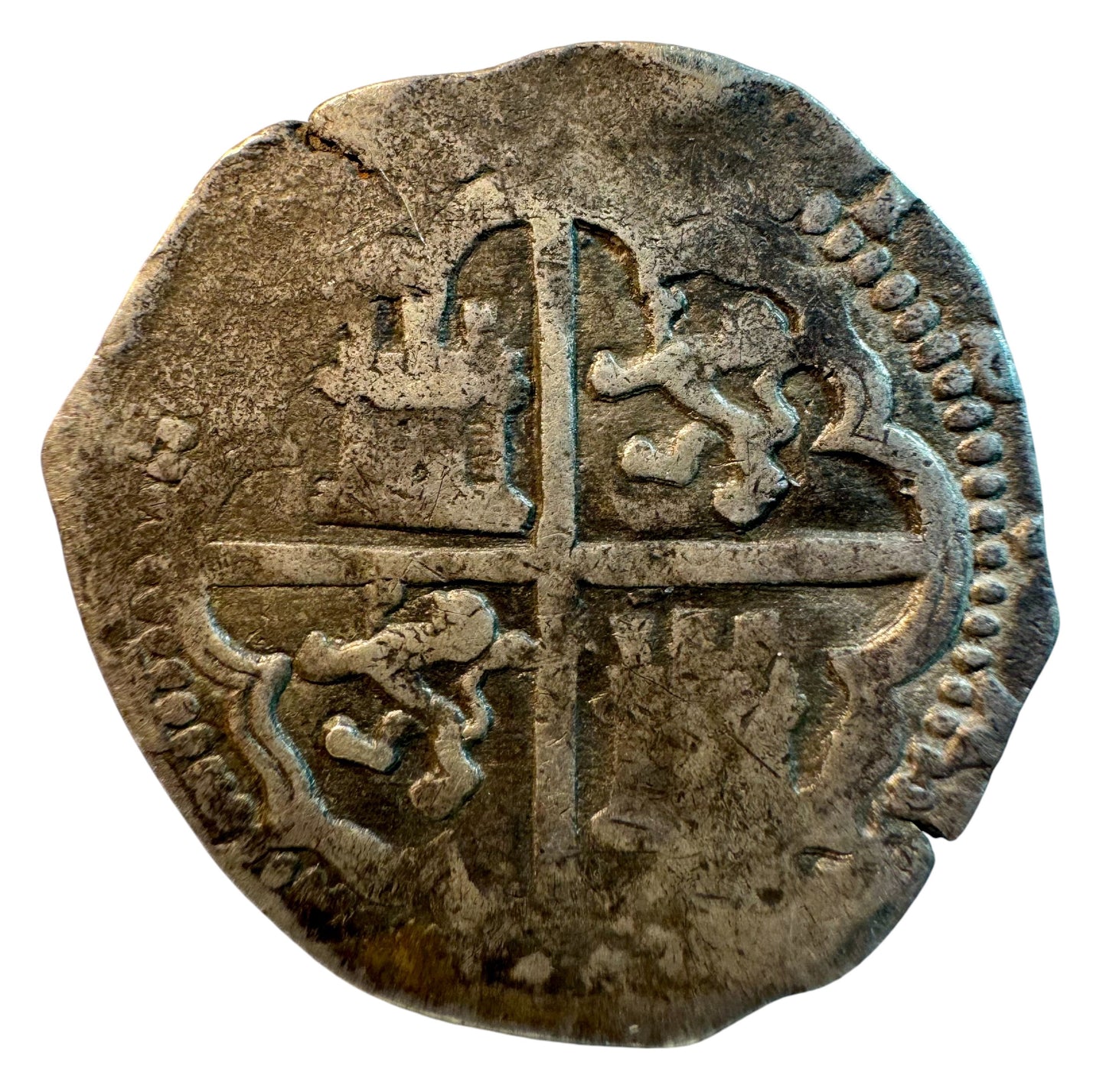 Felipe II (1566-1598). 2 reales. S/F. Toledo. Ⓜ. (Cal-Tipo 432v). (Jarabo-Sanahuja-Tipo A885). Ag. 6,65g.