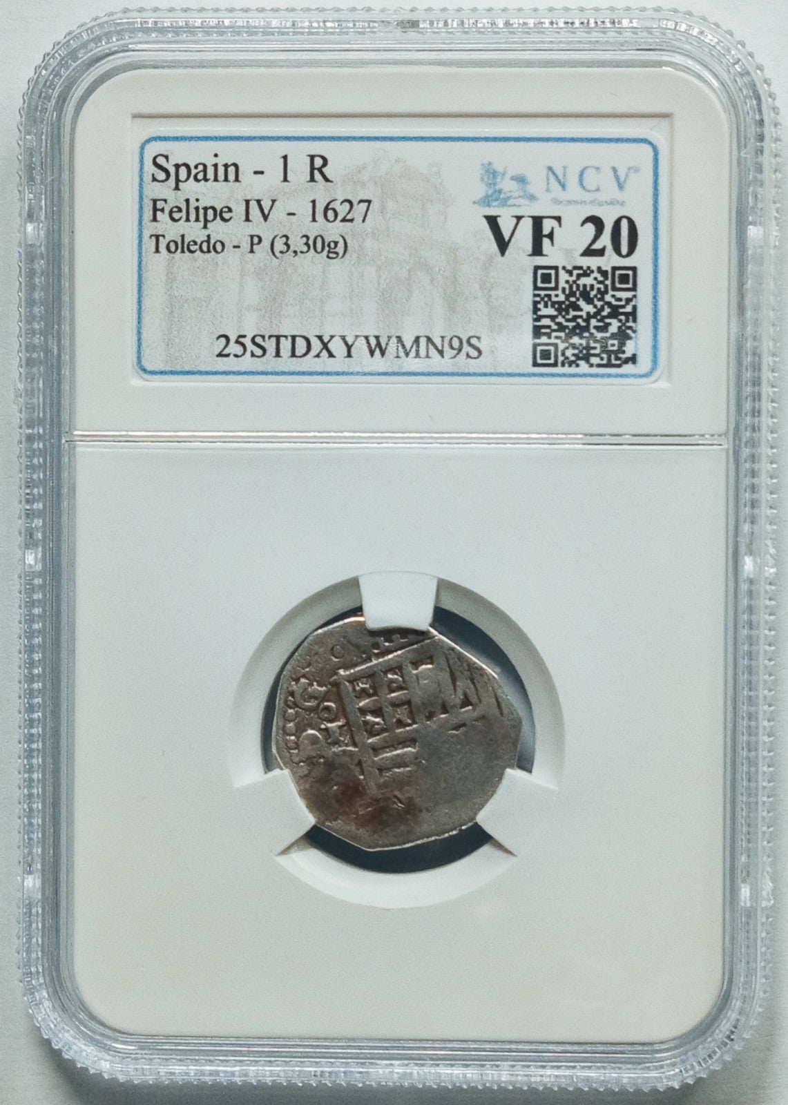 Felipe IV (1621-1665). 1 real. 1627. Toledo. P. (AC-807). (Jarabo-Sanahuja-C785). Ag. 3,30g.