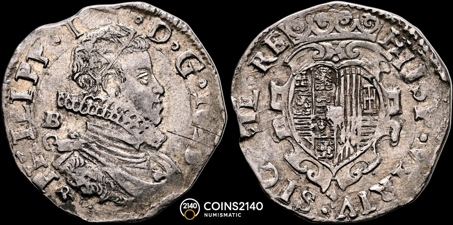 Felipe IV (1621-1665). Tari. 1623. Nápoles. BC. (Vti. 321). 5,88g.