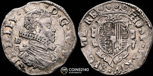 Felipe IV (1621-1665). Tari. 1623. Nápoles. BC. (Vti. 321). 5,88g.