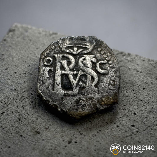 Felipe II (1566-1598). 1/2 real. (1593-1595). Toledo. C. (Cal-172). (Jarabo-Sanahuja A964). Ag. 1,60g.