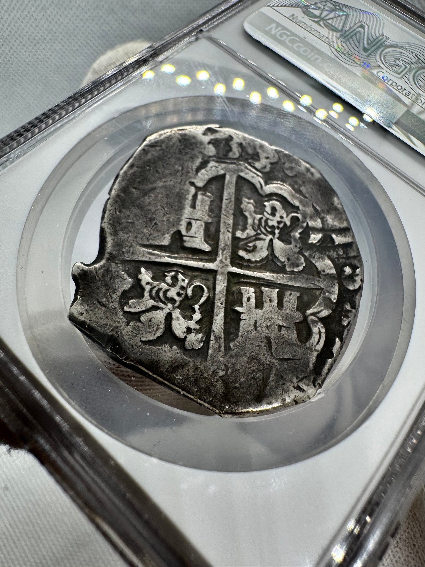 [NGC TOP POP] Felipe IV (1621-1665). 8 reales. 1638/7. Sevilla. R. (Cal-1651). (Jarabo-Sanahuja-C513). Ag. 27,13g. NGC VF30.