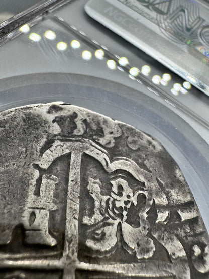 [NGC TOP POP] Felipe IV (1621-1665). 8 reales. 1638/7. Sevilla. R. (Cal-1651). (Jarabo-Sanahuja-C513). Ag. 27,13g. NGC VF30.