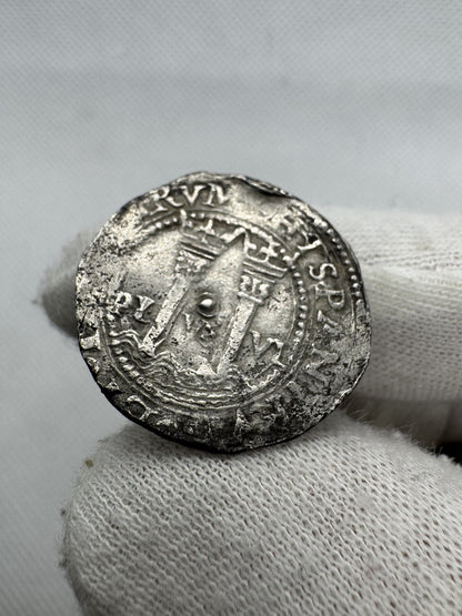 Juana I y Carlos I (1504-1555). 1 real. ND. México. O. (Cal-74). Ag. 3,33g.