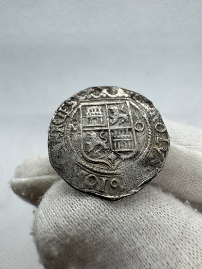Juana I y Carlos I (1504-1555). 1 real. ND. México. O. (Cal-74). Ag. 3,33g.