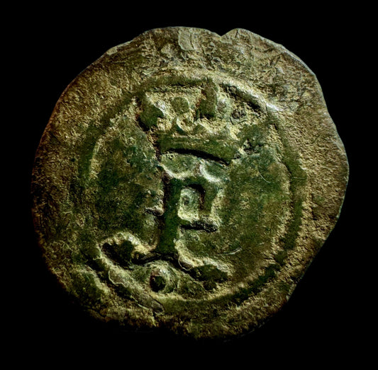 Reyes Católicos (1474-1504). Blanca. Burgos. Armiños. (Cal-5). (Bautista-042) Cu. 0,80g.