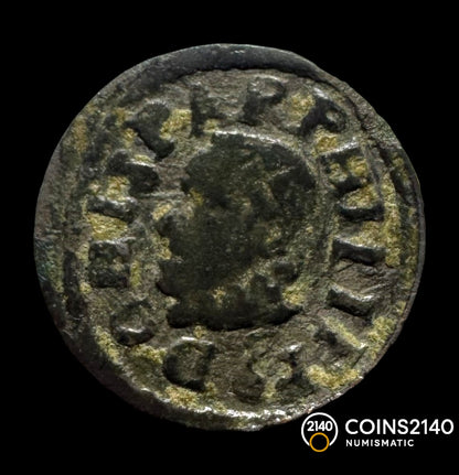 Felipe III (1598-1621). Dinero. 1619. Barcelona. (AC-15). Cu. 0,72g.