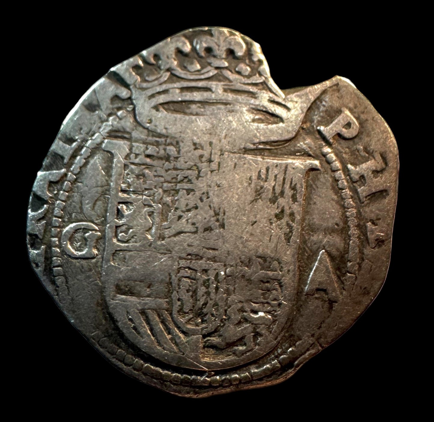 Felipe II (1566-1598). 1 real. S/F. Granada. A. (Cal-193). (Jarabo-Sanahuja-A158var). Ag. 3,15g.