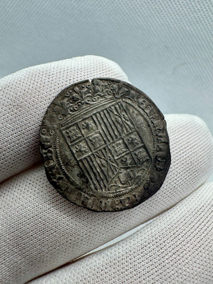 Reyes Católicos (1474-1504). 1 real. Burgos. (Cal-301). Ag. 3,30g.