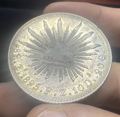 México. 8 Reales. Zacatecas. 1895. F.Z. 27g.