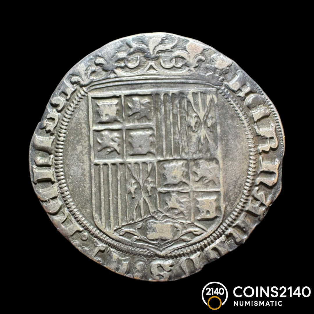 Reyes Católicos (1474-1504). 1 real. Burgos. (AC-317). Ag. 3,30g.
