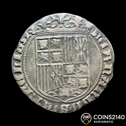 Reyes Católicos (1474-1504). 1 real. Burgos. (AC-317). Ag. 3,30g.