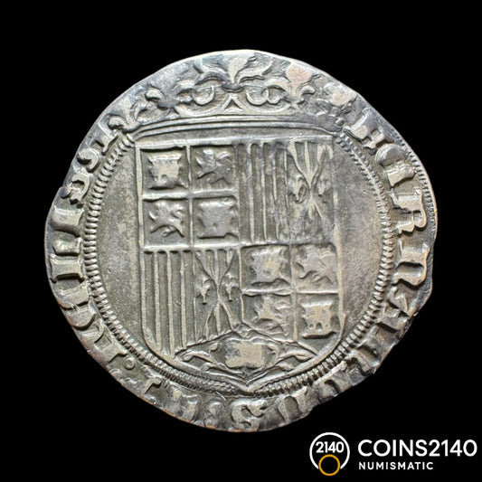 Reyes Católicos (1474-1504). 1 real. Burgos. (AC-317). Ag. 3,30g.