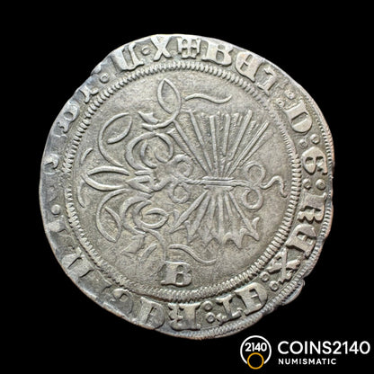 Reyes Católicos (1474-1504). 1 real. Burgos. (AC-317). Ag. 3,30g.