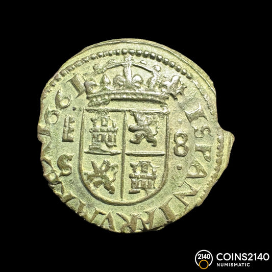 Felipe IV (1621-1665). 8 maravedís. 1661. Segovia. (AC-393). (Jarabo-Sanahuja-M534). 1,58g.