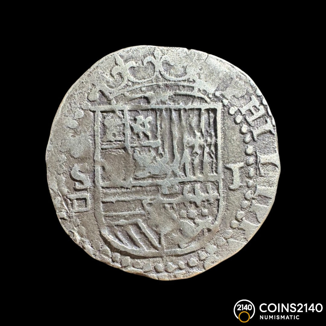 Felipe II (1566-1598). 1 Real. Sevilla. D. (AC-258v). (Jarabo-Sanahuja-A741v). 3,32g.