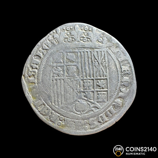 Reyes Católicos (1474-1504). 1 real. Burgos. (AC-301). Ag. 3,21g.