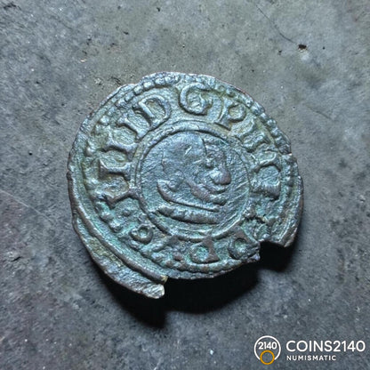 Felipe IV (1621-1665). 2 maravedís. 166(sic). Burgos. R. (AC-115). (Jarabo-Sanahuja-M48). 0,39g.