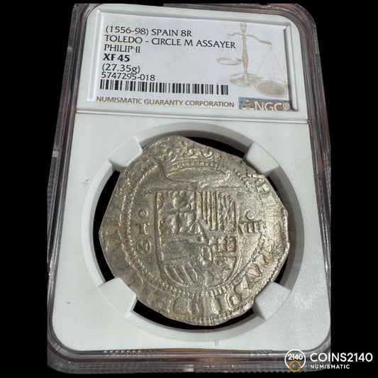 Felipe II (1566-1598). 8 Reales. Toledo. M. (AC-748). (Jarabo-Sanahuja-A810). 27,35g.