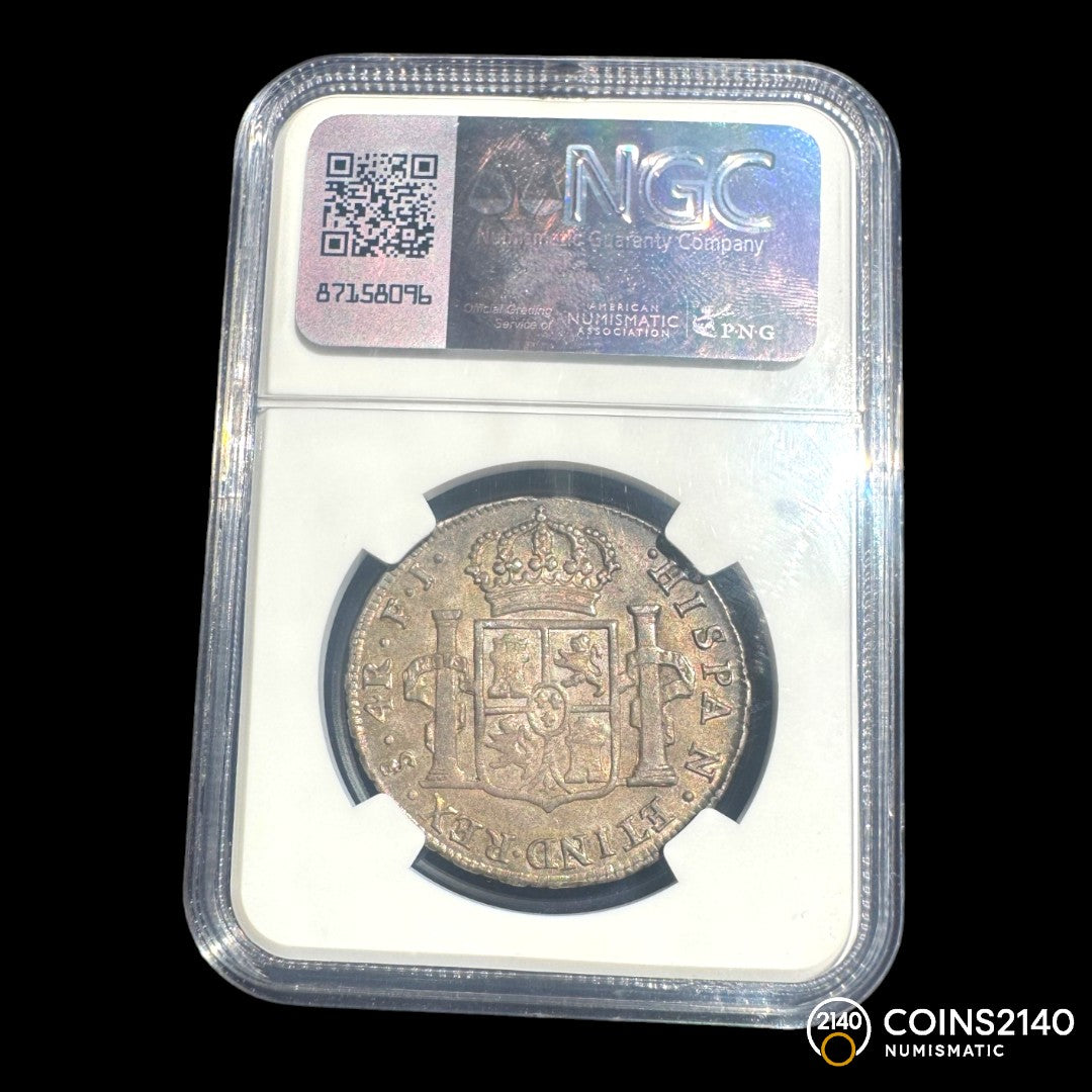 Carlos IV (1788-1808). 4 reales. 1807. Santiago. FJ. (AC-871). 13,50g. NGC MS62.