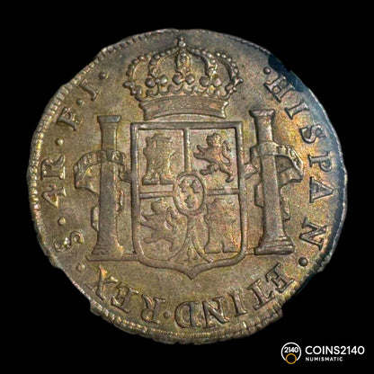 Carlos IV (1788-1808). 4 reales. 1807. Santiago. FJ. (AC-871). 13,50g. NGC MS62.