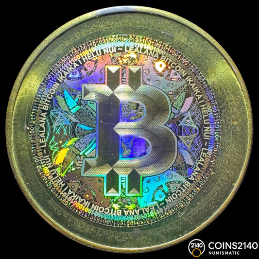 2021 Lealana • 0,01 Bitcoin • Loaded • Brass Rainbow