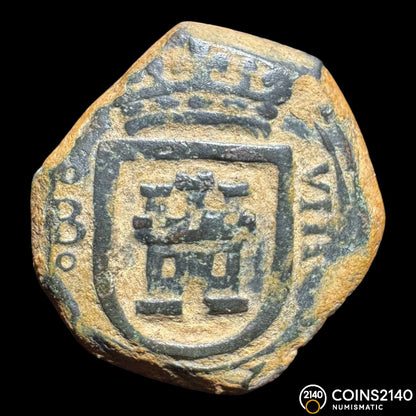 Felipe III (1598-1621). 8 maravedís. 1611. Burgos. (AC-Nocita). (Jarabo-Sanahuja-Nocita). 6,26g.
