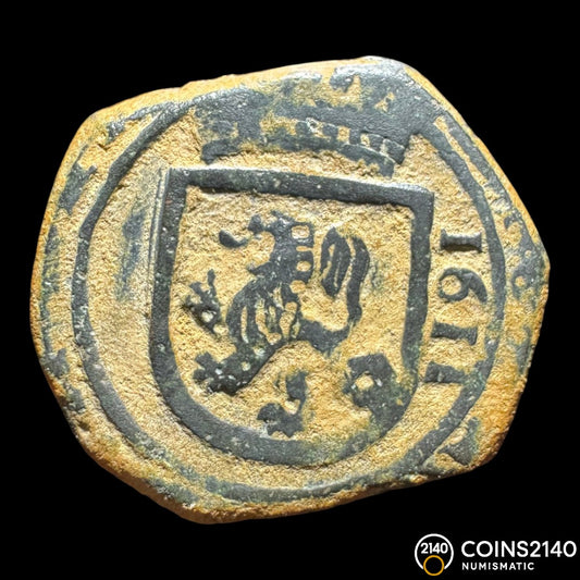 Felipe III (1598-1621). 8 maravedís. 1611. Burgos. (AC-Nocita). (Jarabo-Sanahuja-Nocita). 6,26g.