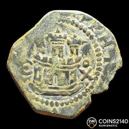 Felipe II (1566-1598). 2 maravedís. S/F. Cuenca. X. (AC-56). (Jarabo-Sanahuja-A92). 3,55g.
