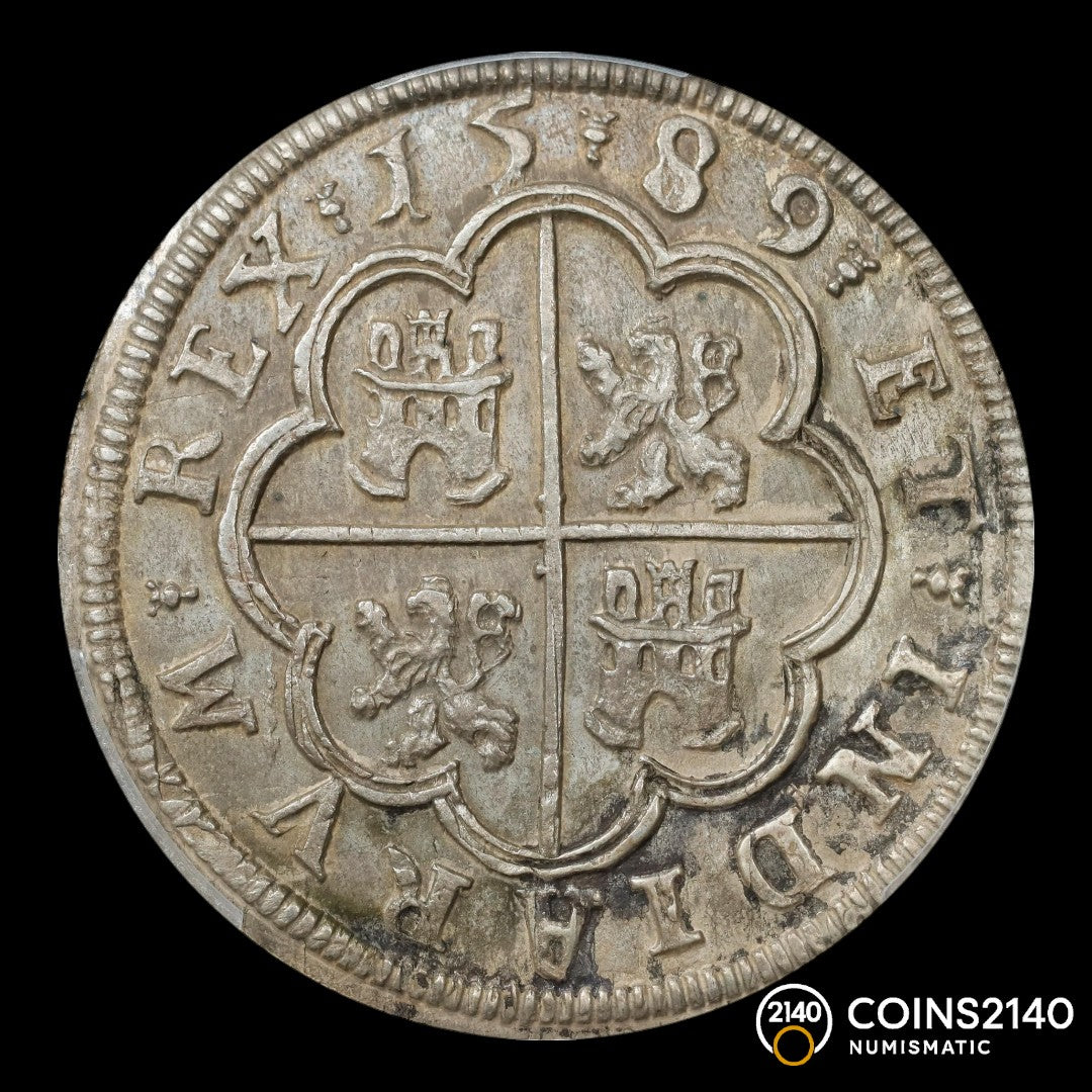 Felipe II (1566-1598). 4 Reales. 1589. Segovia. (AC-554). (Jarabo-Sanahuja-A515 Plate Coin). 13,15g.