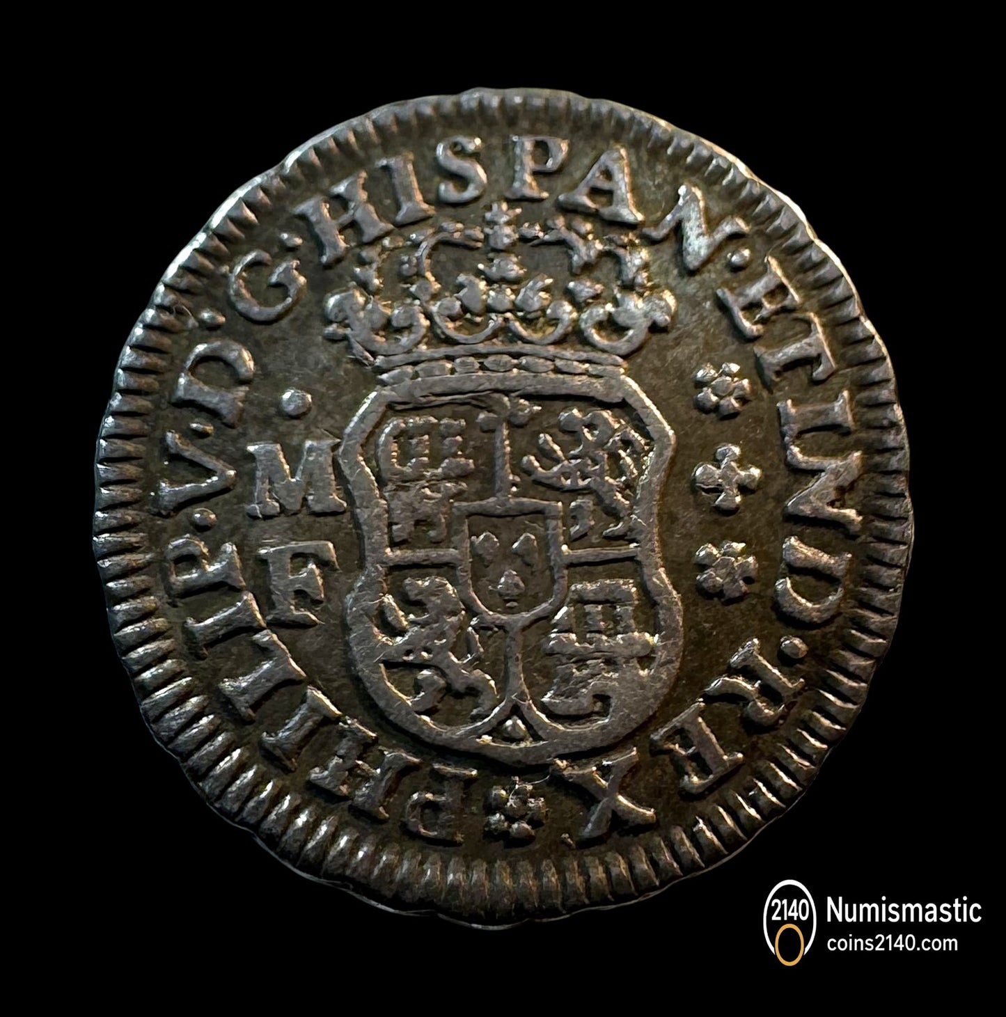Felipe V (1700-1746). 1/2 Real. 1735/3. México. (Cal-254v). Ag. 1,61g.