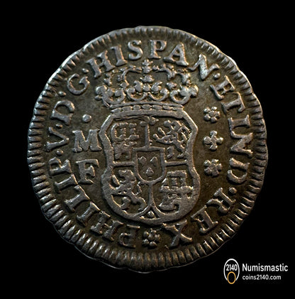 Felipe V (1700-1746). 1/2 Real. 1735/3. México. (Cal-254v). Ag. 1,61g.