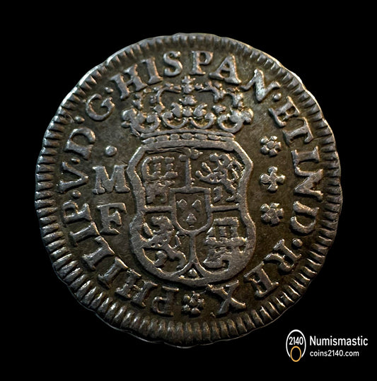Felipe V (1700-1746). 1/2 Real. 1735/3. México. (Cal-254v). Ag. 1,61g.