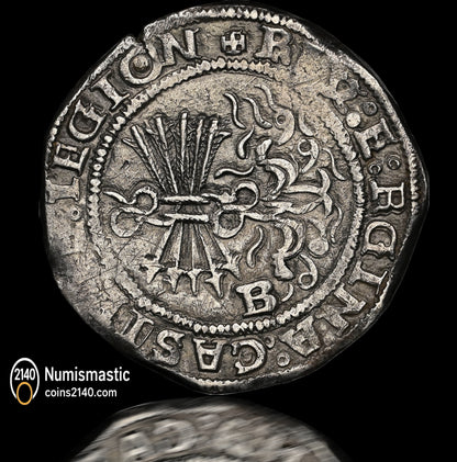 Reyes Católicos (1474-1504). 4 reales. Burgos. (Cal-535). Ag. 13,60g.