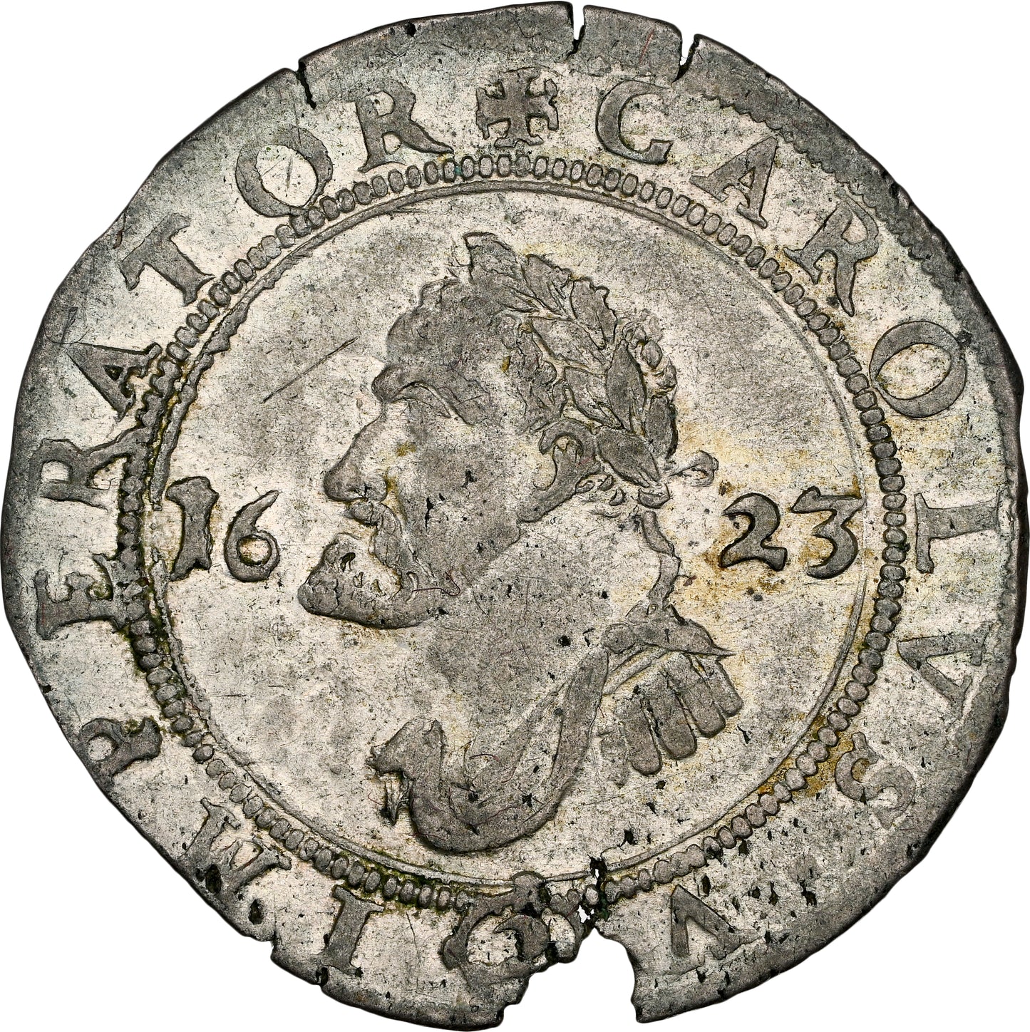 [NGC TOP POP] Felipe IV (1621-1665). 1/4 testón (doble gros). 1623. Besançon. (Tauler-3000). (Vti-1644). Vellón. 2,95g. NGC AU55.