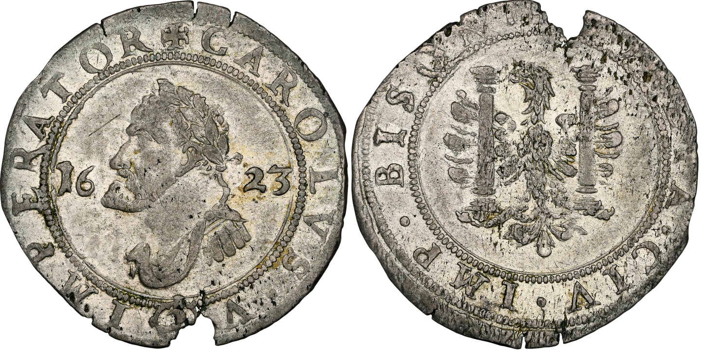 [NGC TOP POP] Felipe IV (1621-1665). 1/4 testón (doble gros). 1623. Besançon. (Tauler-3000). (Vti-1644). Vellón. 2,95g. NGC AU55.
