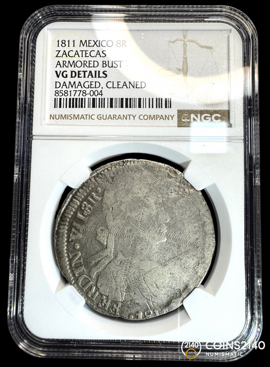 Fernando VII (1808-1833). 8 reales. 1811. Zacatecas. (AC-1448). NGC VG Details.