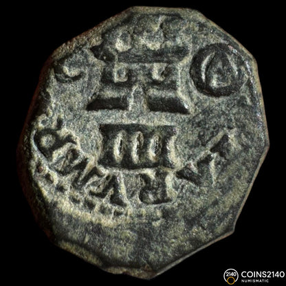 Felipe IV (1621-1665). 4 maravedís. 1661. Cuenca. (AC - 211). (JaraboSanahuja - M210). 1,26g.