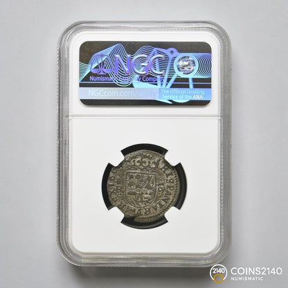 [NGC TOP POP] Felipe IV (1621-1665). 16 maravedís. 1664. Coruña. (AC-320). (Jarabo-Sanahuja-M132). NGC AU58