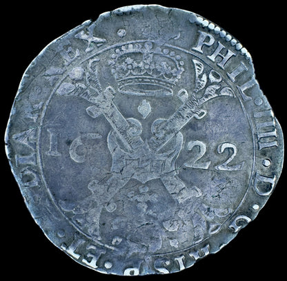 Felipe IV (1621-1665). Patagon. 1622. Amberes. (Vanhoudt 645.AN). Ag. 27,89g.