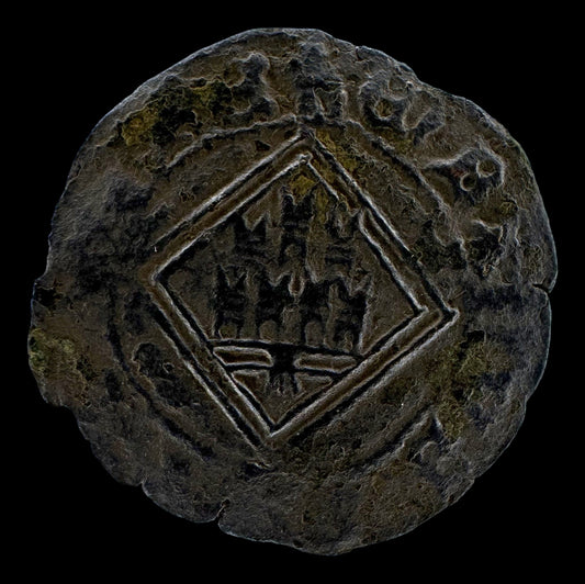 Enrique IV. (1454-1474). Blanca de Rombo. Coruña. 0,85 g. F.